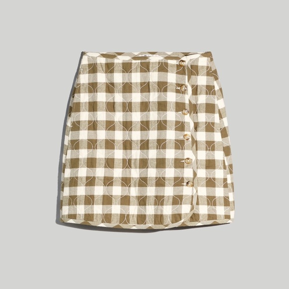 Madewell Quilted Flannel Mini Skirt in Gingham Check size 4 - Picture 5 of 11